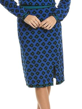 Diane von Furstenberg Gusta Wool-Blend Pencil Skirt, size L